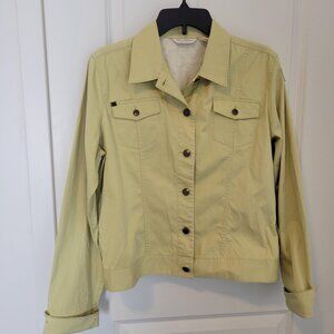 Tommy Bahama Seaside Breeze Cropped Stretch-Linen Jacket Large Green